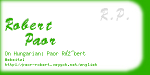 robert paor business card